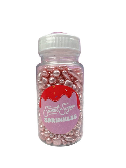 Perla cromada rose gold comestible