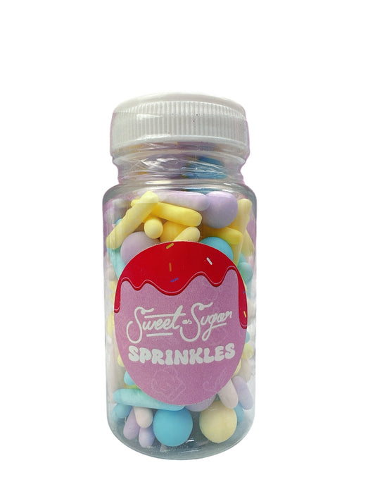 Perla cromada color pastel comestible
