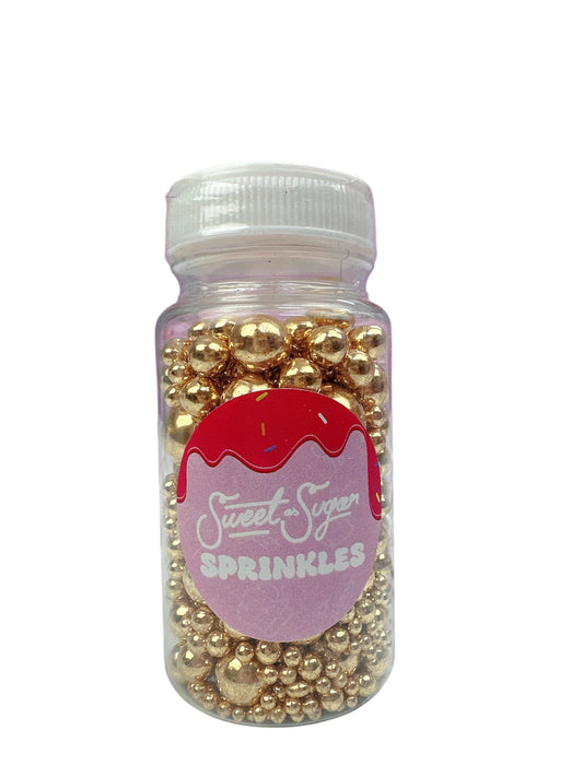 Perla cromada oro comestible