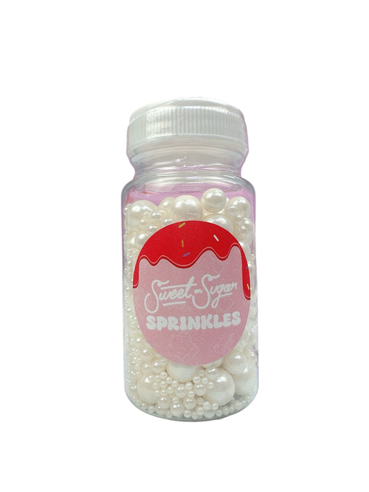 Perla cromada blanca comestible